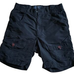 HOOK & TACKLE MEN BARRIER REEF HYBRID NYLON CARGO PERFORMANCE FISHING SHORT SZ32